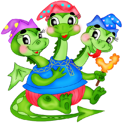 3 Headed Baby Dragon Mascot