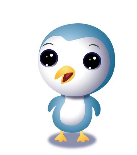 Cute Blue Penguin Mascot
