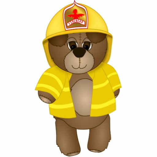 Fire Fighter Bear Mascot