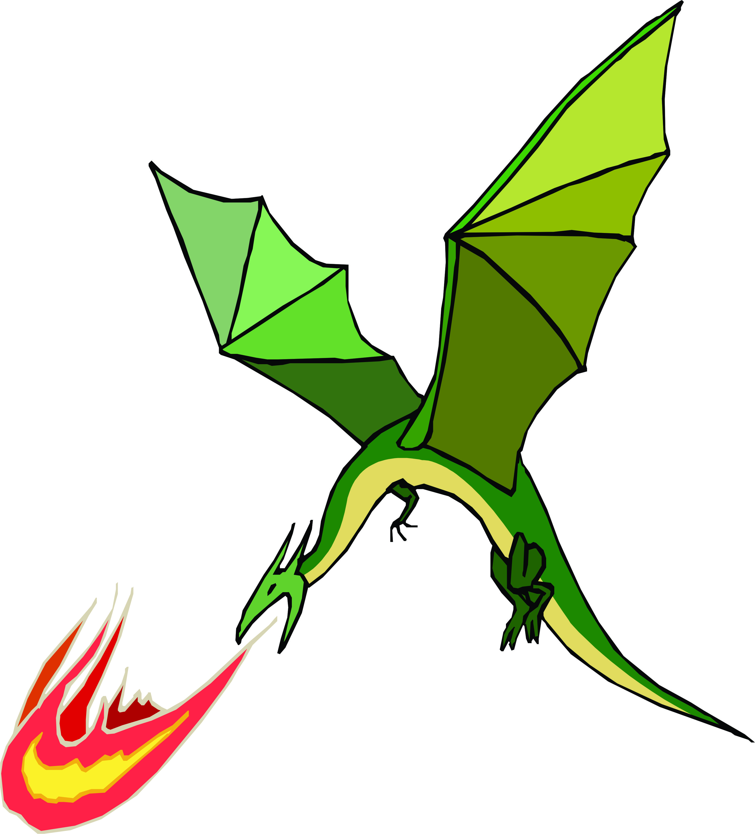 Fire-Breathing Green Dragon Mascot