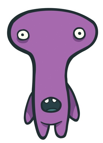 odd face Alien Mascot