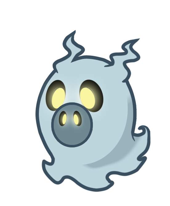 Floating Whisper Ghost Mascot