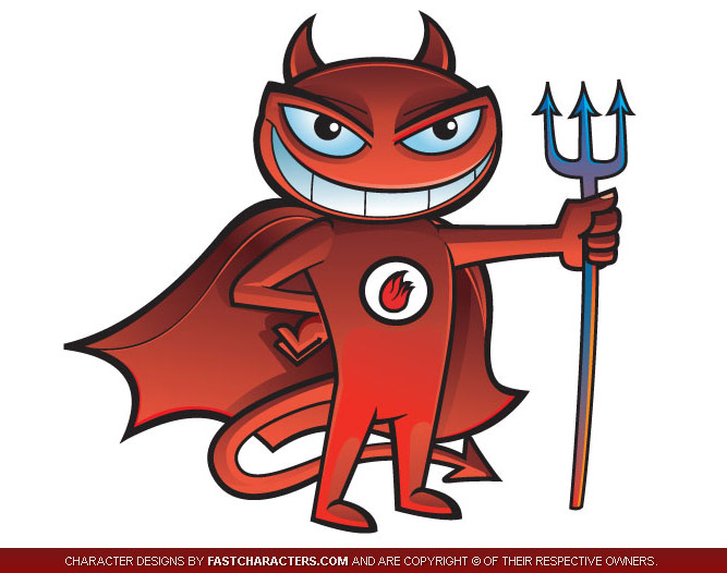 Happy Devil Mascot