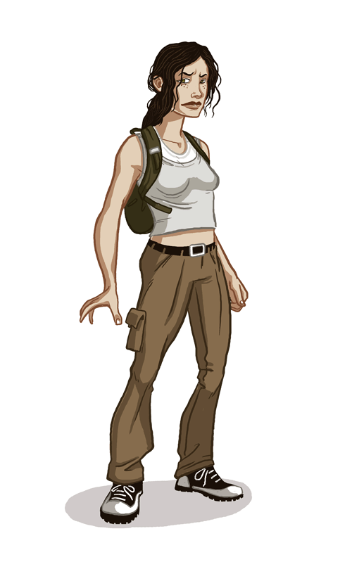 Haggard Woman Mascot