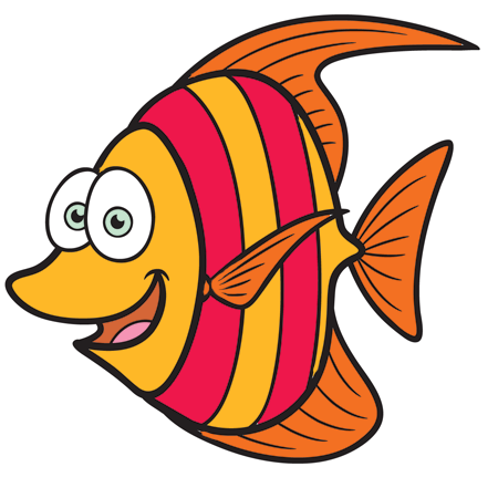 Stripes Fish Mascot