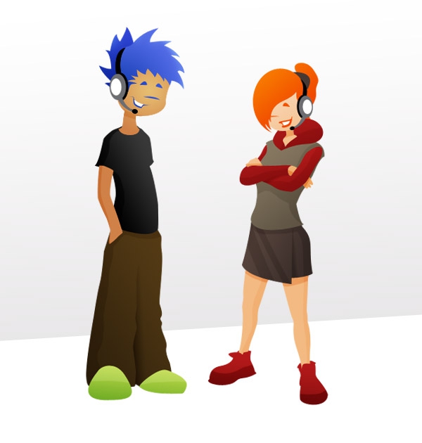 Couple Gamer Mascot