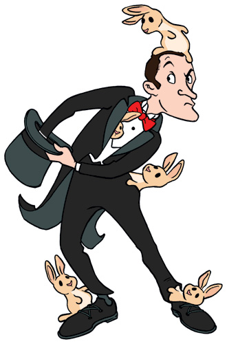 Rabbit Magician Mascot