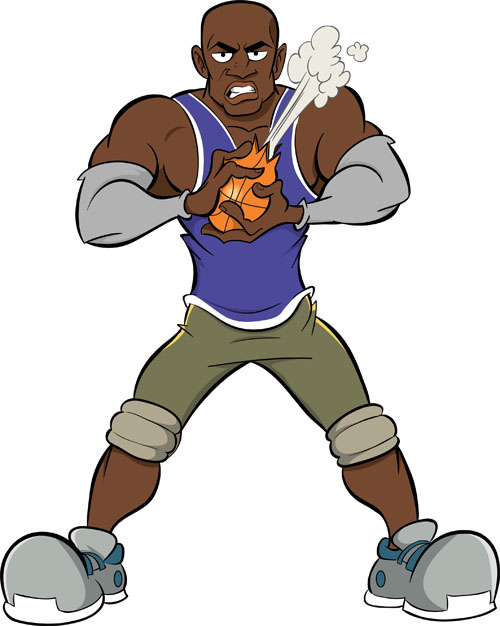 Elite Basketball Player Mascot